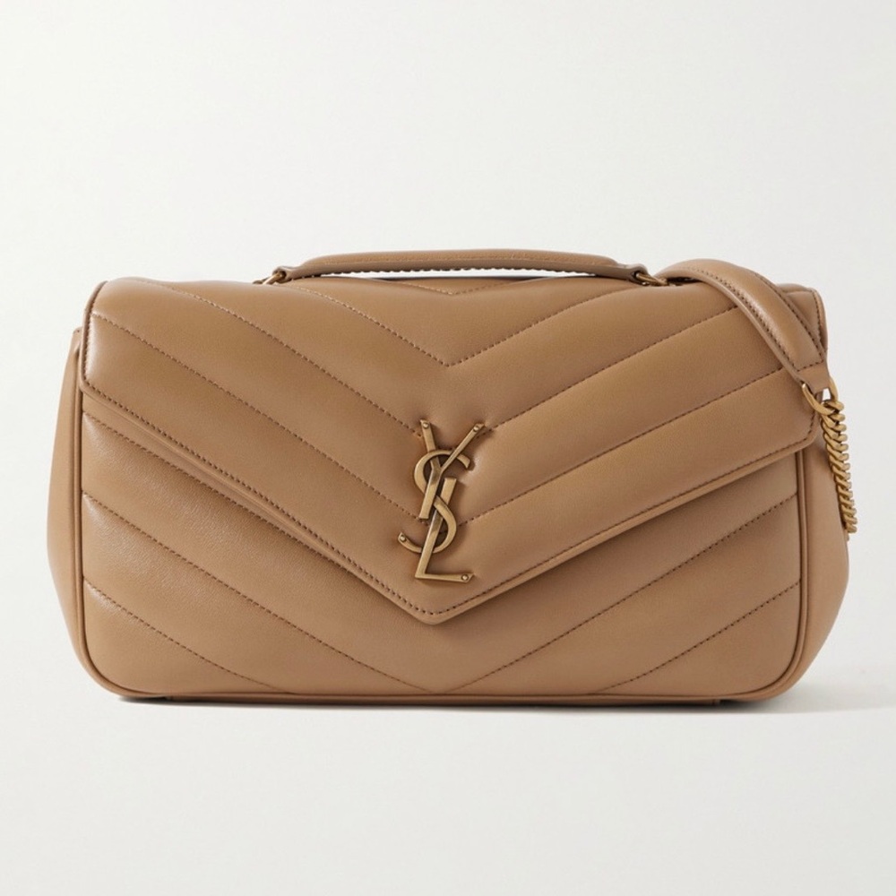 SAINT LAURENT Loulou medium quilted leather flap shoulder chain bag